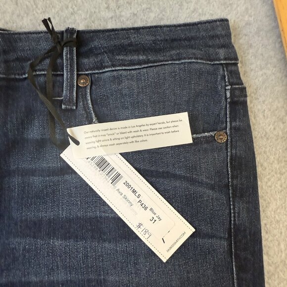 Parker Smith Womens Ava Skinny Jeans Blue‎ Jay Denim Stretch Size 12 / 31 NWT - Picture 3 of 14
